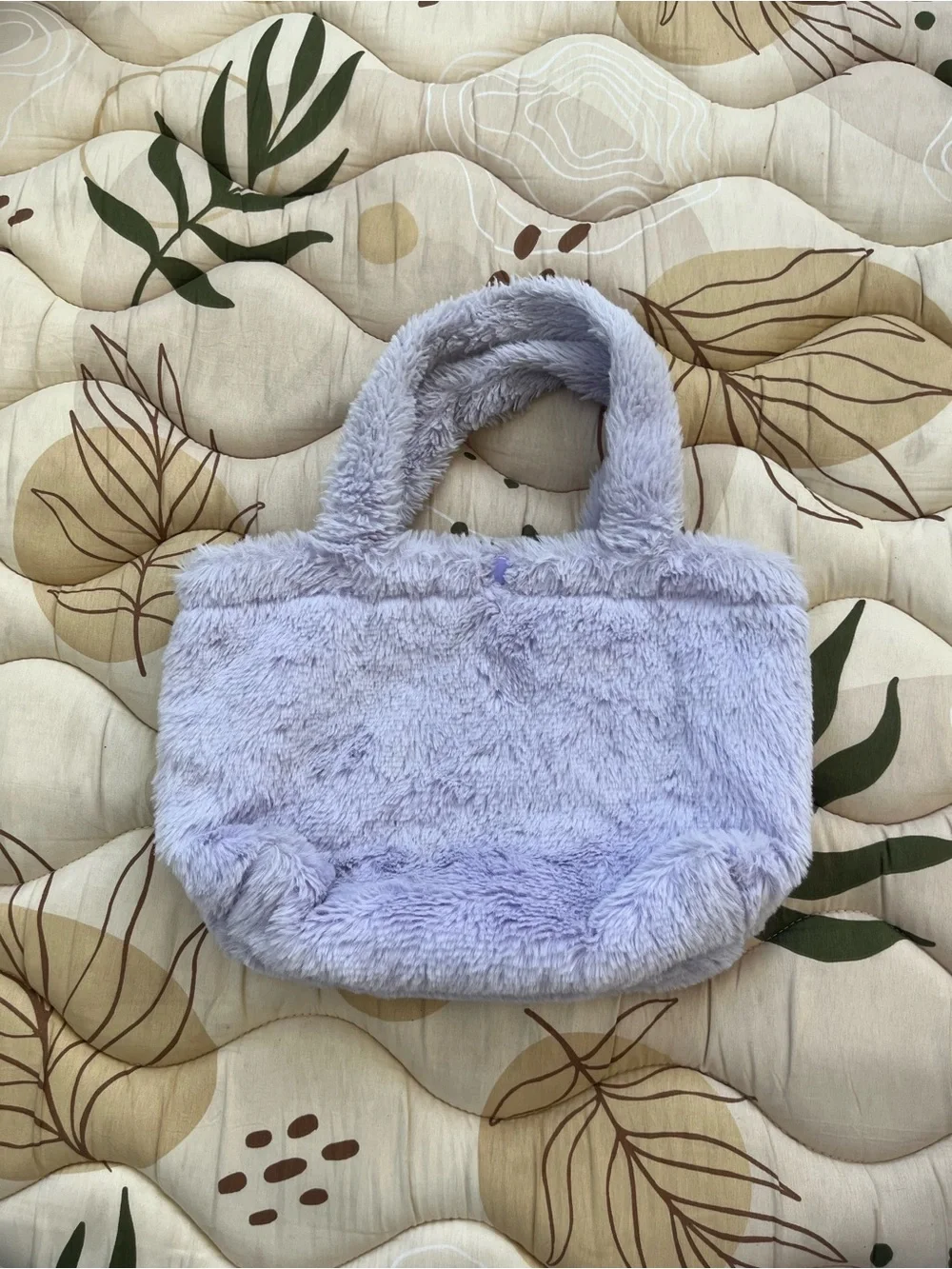 Kids Plush Character Tote Bag - Lavender